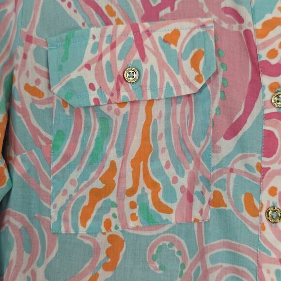 Lilly Pulitzer Captiva Tunic Shirt Dress Size XS Jellies Be Jammin Resort Beachy - Picture 5 of 11